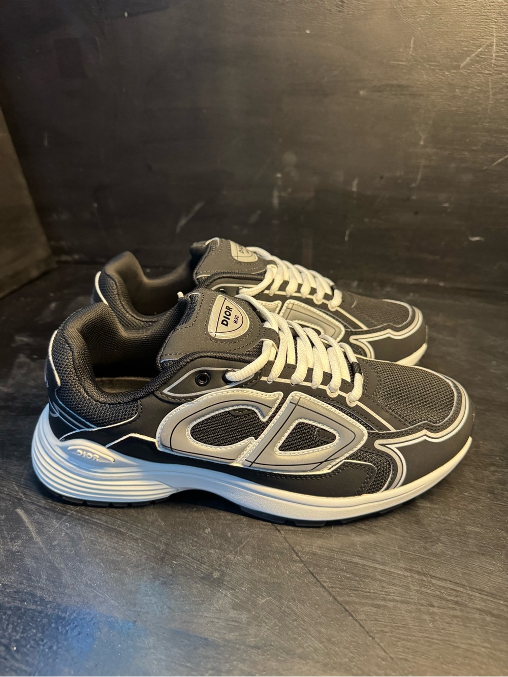 Dior Black and White Men’s Athletic Sneakers